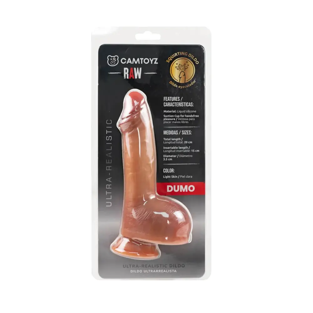 Camtoyz - Raw Dumo 7.87-inch Ultra Realistic Squirting Silicone Dildo