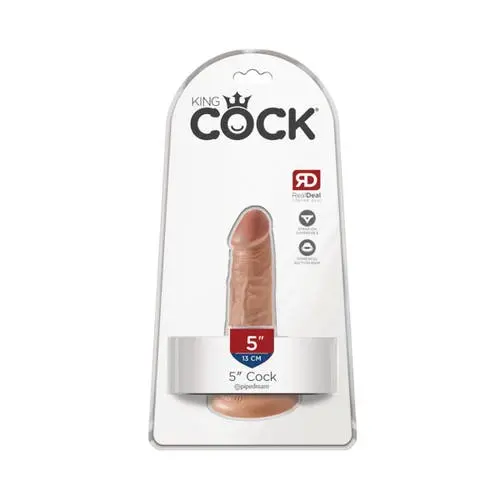 King Cock - 5" Cock Realistic Suction Cup Dildo (Tan)