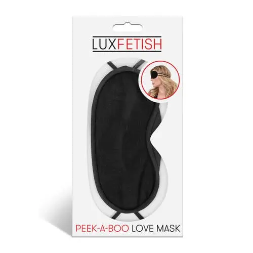 Lux Fetish - Peek A Boo Love Mask Black