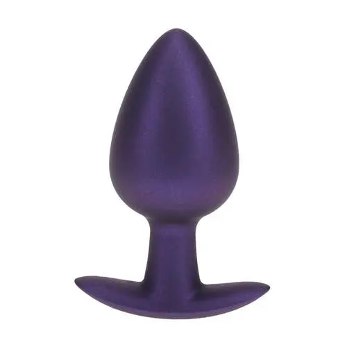 Ouch - Smooth 8.9 cm Large Silicone Anal Plug Metallic Purple