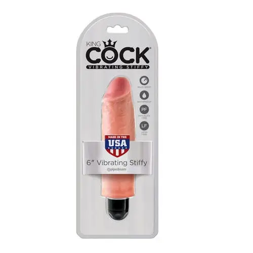 King Cock - 6-inch Vibrating Realistic Cock Stiffy Fleshtone