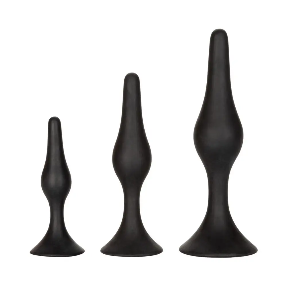 Calexotics - Silicone Graduated Tapered Anal Starter Suction Cup Base Training Kit