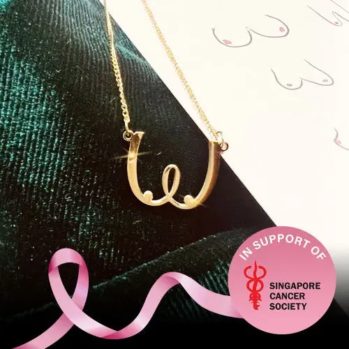 Womanizer - 18k gold-plated Boob Necklace