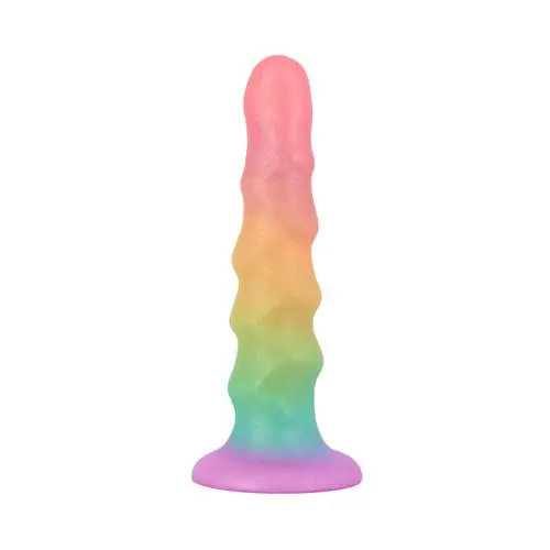 Unicorn Series - Rainbow Paradise Gradient 6.6-inches Silicone Dildo