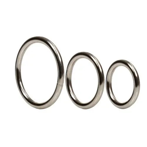 Calexotics - Metal Silver Cock Ring Set Of 3