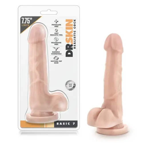 Dr. Skin - Realistic Cock Basic 7 Suction Cup Dildo Beige