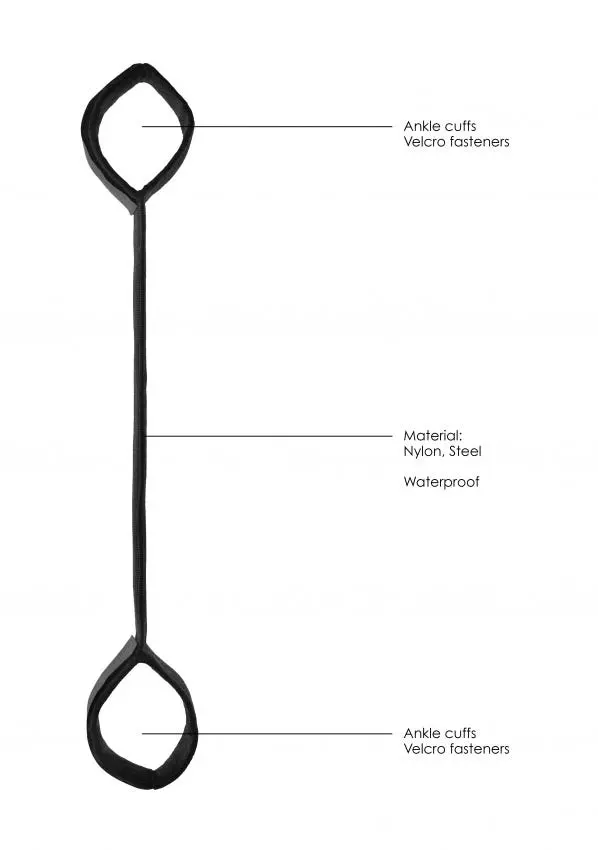 Ouch - Spreader Bar with HandCuffs Black