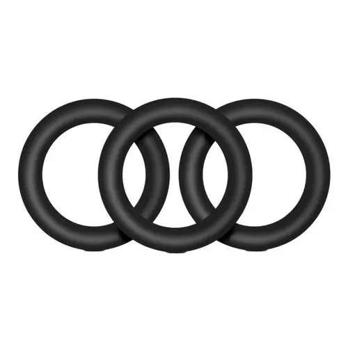 Performance - VS2 Pure Premium Silicone Cock Ring 3 Pack Small Black
