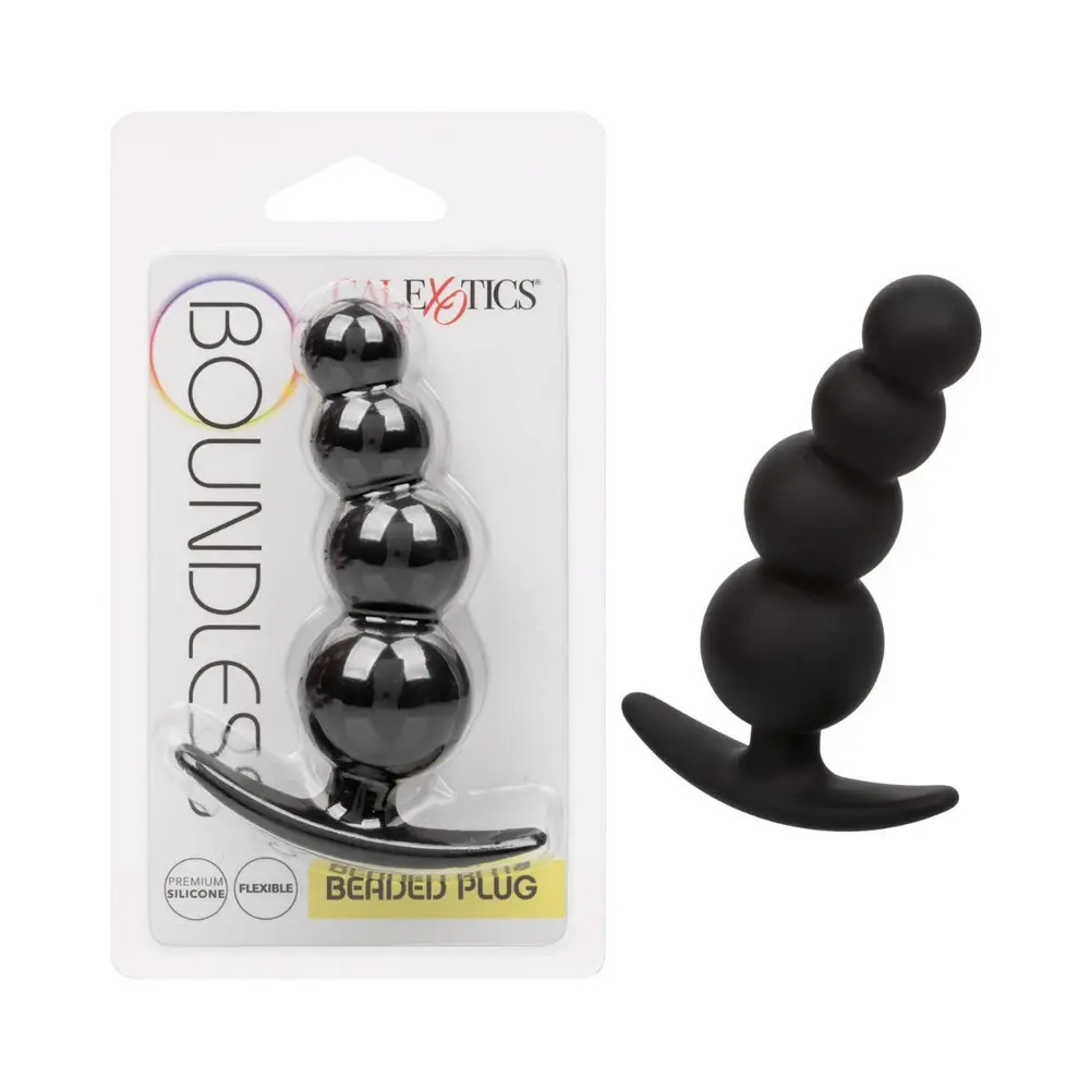 Boundless - Silicone Beaded Anal Plug Black