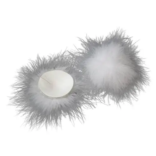 Black Dragon - Furry Nipple Pasties White