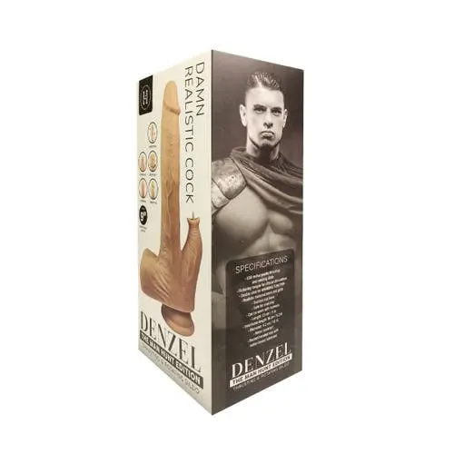 The Man Hunt - Denzel Realistic Thrusting Dildo with Flickering Tongue 9 inches Remote