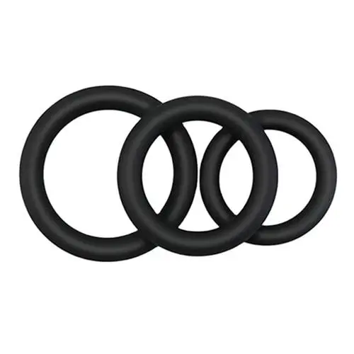 John O - 3-piece Silicone Cock Ring Set Small/ Large