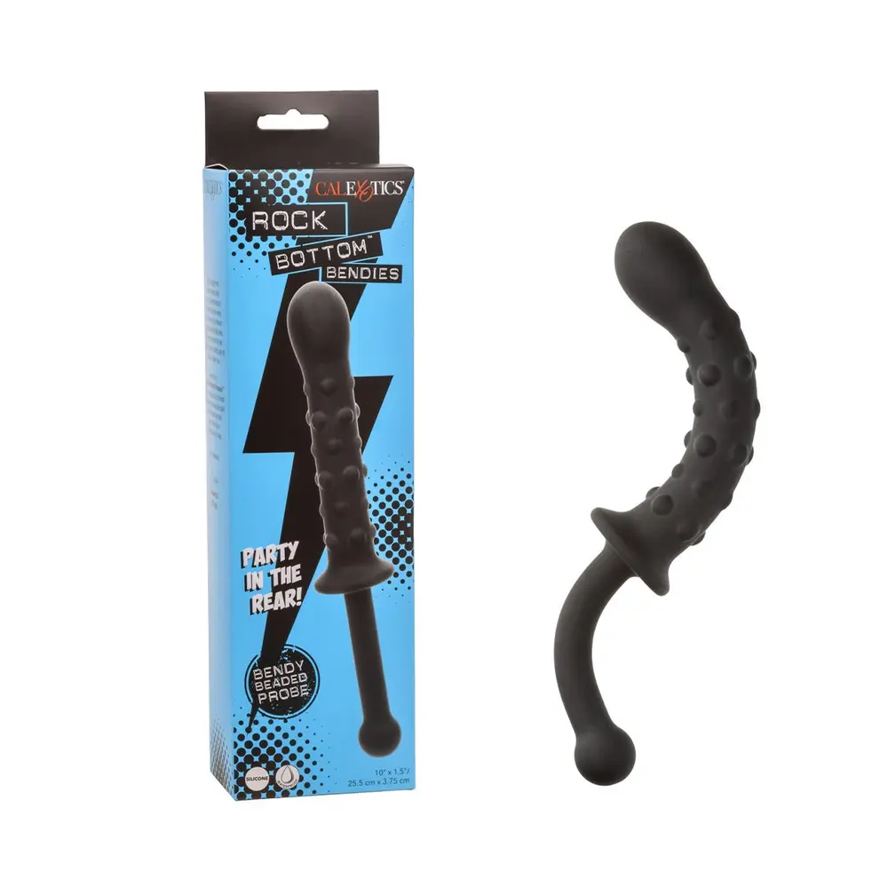 Calexotics - Rock Bottom Bendies Bendy Beaded Anal Probe Black