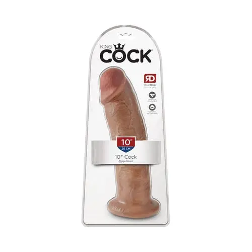 King Cock - 10-inch Realistic Suction Cup Dildo Tan