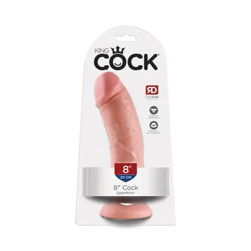 King Cock - 8-inch Realistic Cock With Suction Cup Fleshtone