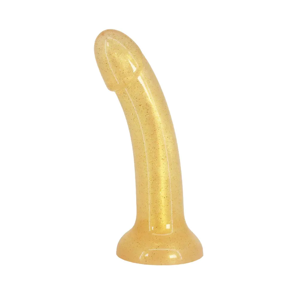 Unicorn Series - 5.8-inch Silicone Dildo Glittery Gold