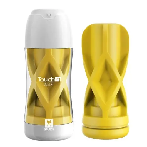 Galaku - Touch In Vibrating Male Masturbator Volcano Yellow