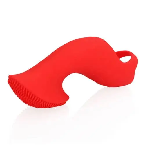Loveline - Textured Finger Silicone Vibrator Sunrise Red