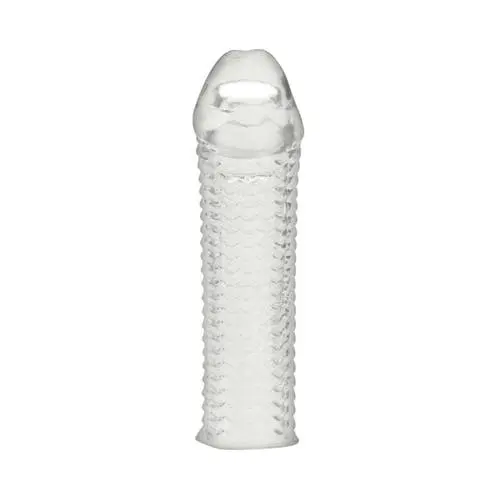 Blue Line - C&B 6.5 inches Textured Penis Sleeve Clear