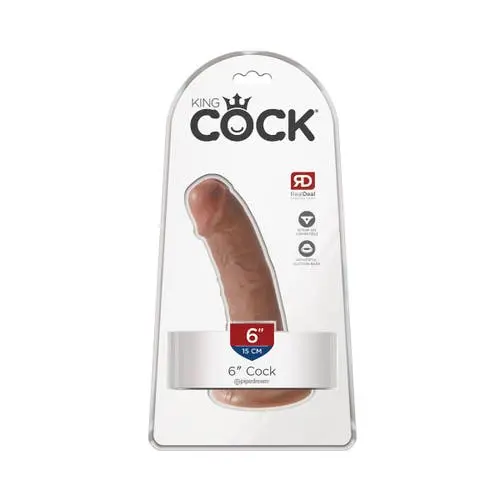 King Cock - 6-inch Realistic Cock With Suction Cup Sun Tanned
