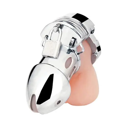 Blue Line - Obedience Cock Cage Silver