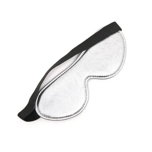 SM Club - Luxe Padded Bondage Blindfold Silver
