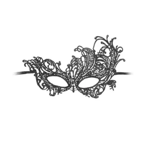 Ouch Black and White - Lace Eye Mask Royal Black