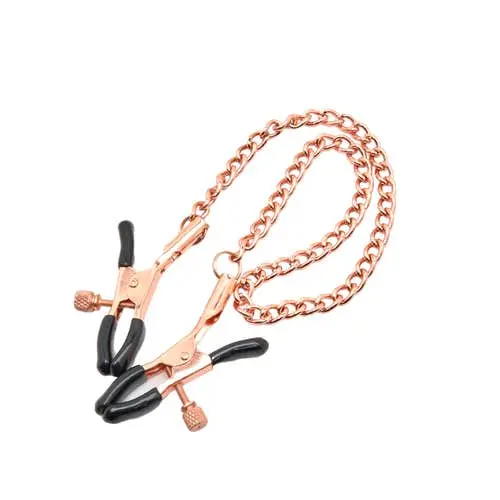 SM Club - Adjustable Rose Gold Nipple Clamps