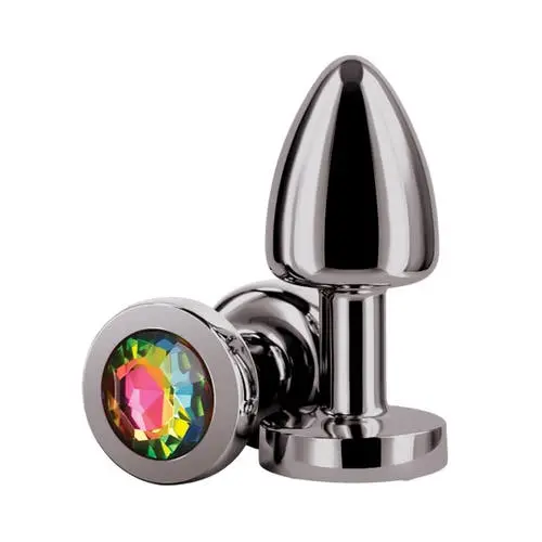 NS Novelties - Rear Assets Gunmetal Petite Anal Plug Rainbow