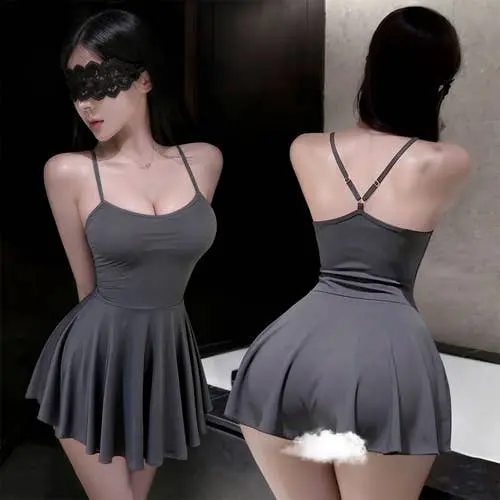 Fee Et Moi - Ice Silk Sensation Skater Dress Grey One Size