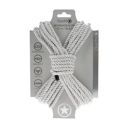 Ouch - Polyester Bondage Rope 10m Silver