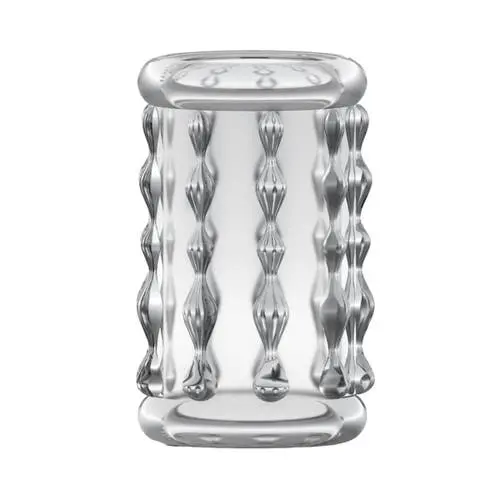 Stay Hard - 04 Soft Ridges Studded Cock Sleeve Clear