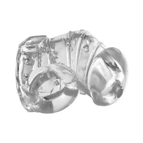 Master Series - Detained 2.0 Restrictive Chastity Cage with Nubs Clear