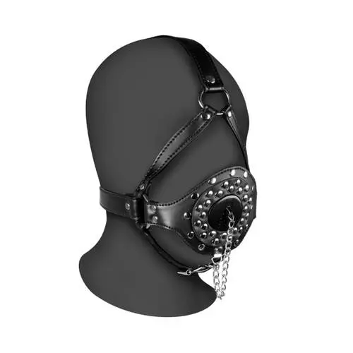 Ouch Xtreme - Open Mouth Gag Head Harness with Plug Stopper