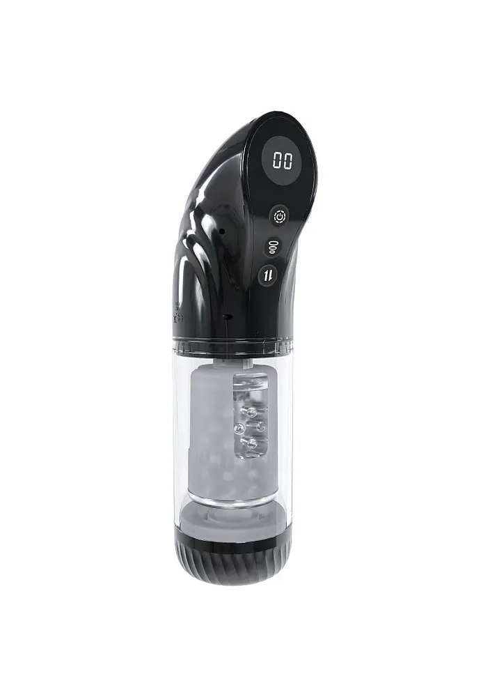 Pumped - StrokeMate Suction Rotation and Thrusting Masturbator Black