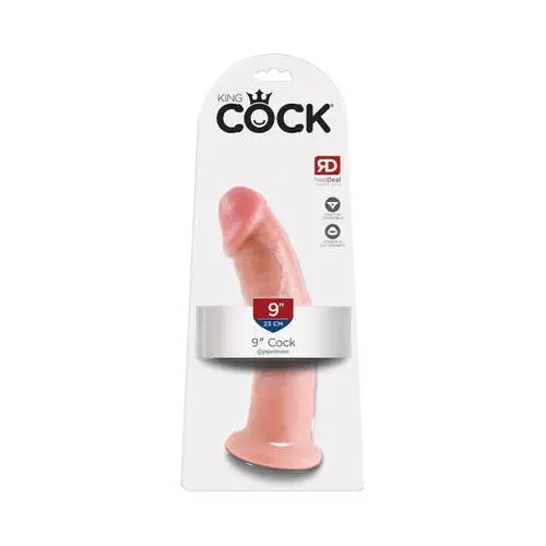 King Cock - 9-inch Realistic Cock With Suction Cup Fleshtone