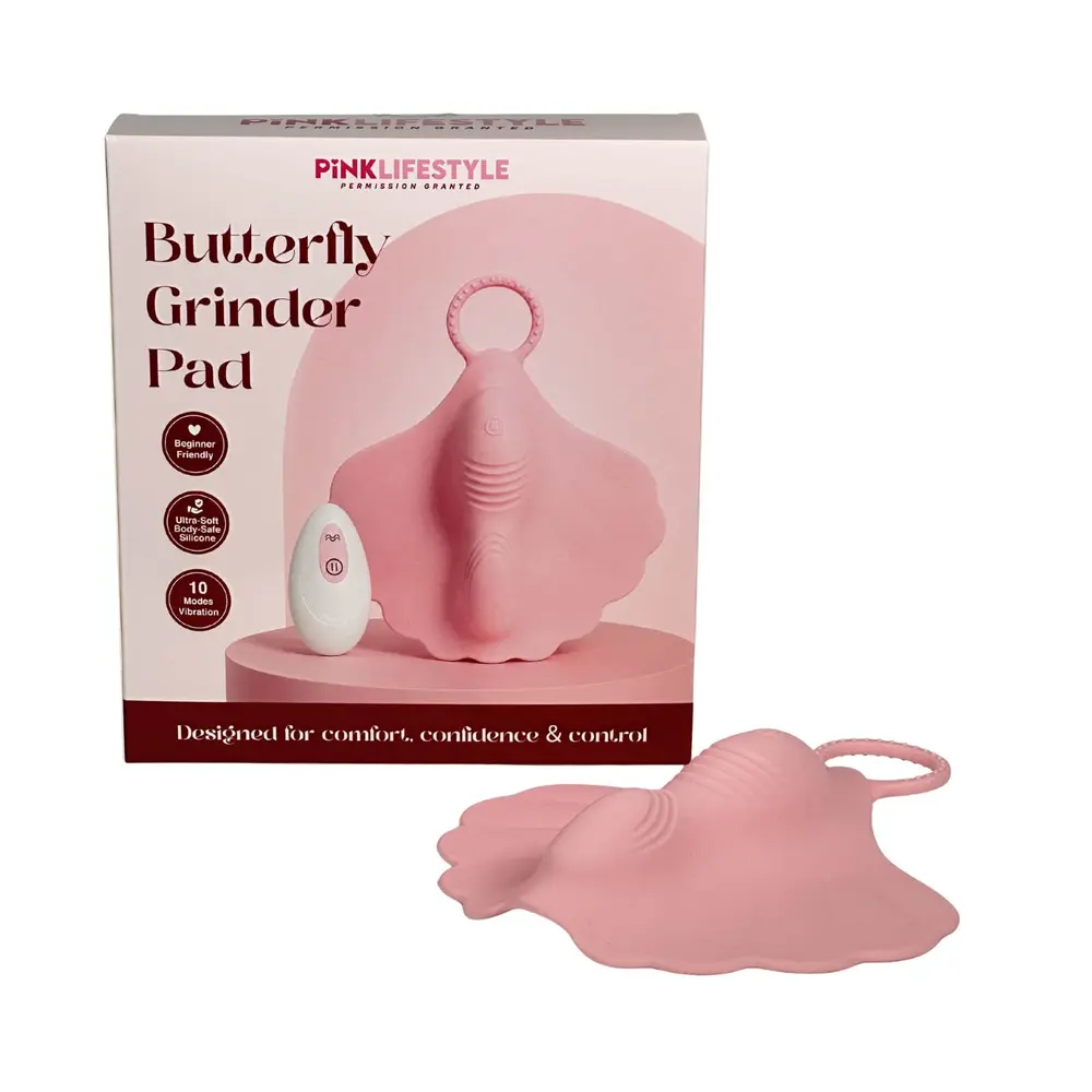 Pink Lifestyle - Butterfly Grinder Pad Vibrating Sybian