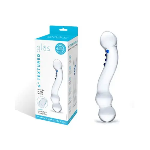 Glas - 6" Curved G-Spot Double Ended Glass Dildo