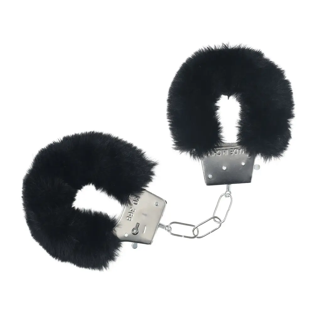 Ouch - Classic Fluffy Handcuffs Restraint Play Black