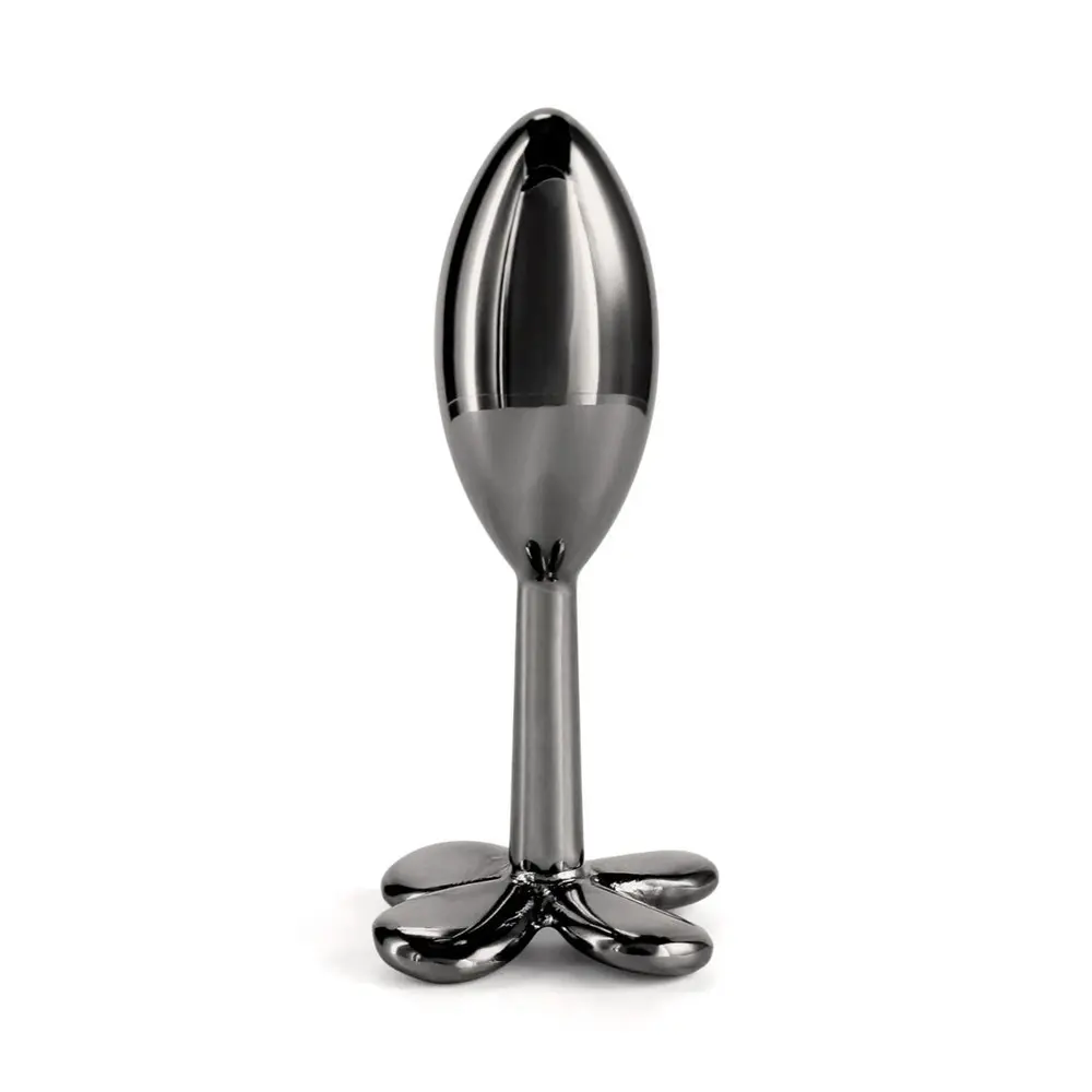 Ns Novelties - Rear Assets Clover Base Aluminum Anal Plug Gunmetal