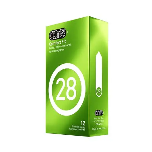 Care – 28 Comfort Fit Condoms Vanilla Scent 12s