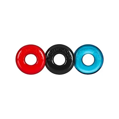 Oxballs - Ringer Donut Cock Ring Pack Of 3 Multicolor