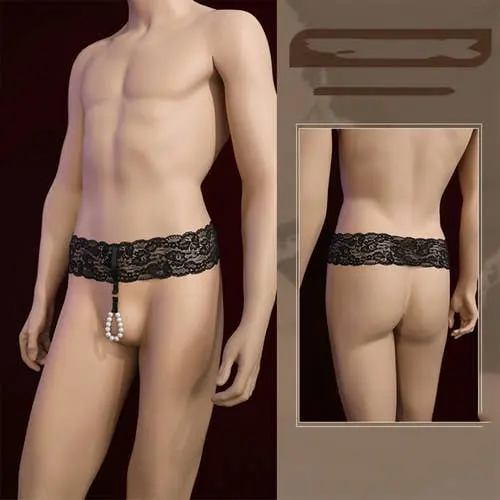 Fee Et Moi - Men’s Pearl Tease Lace Crotchless Band