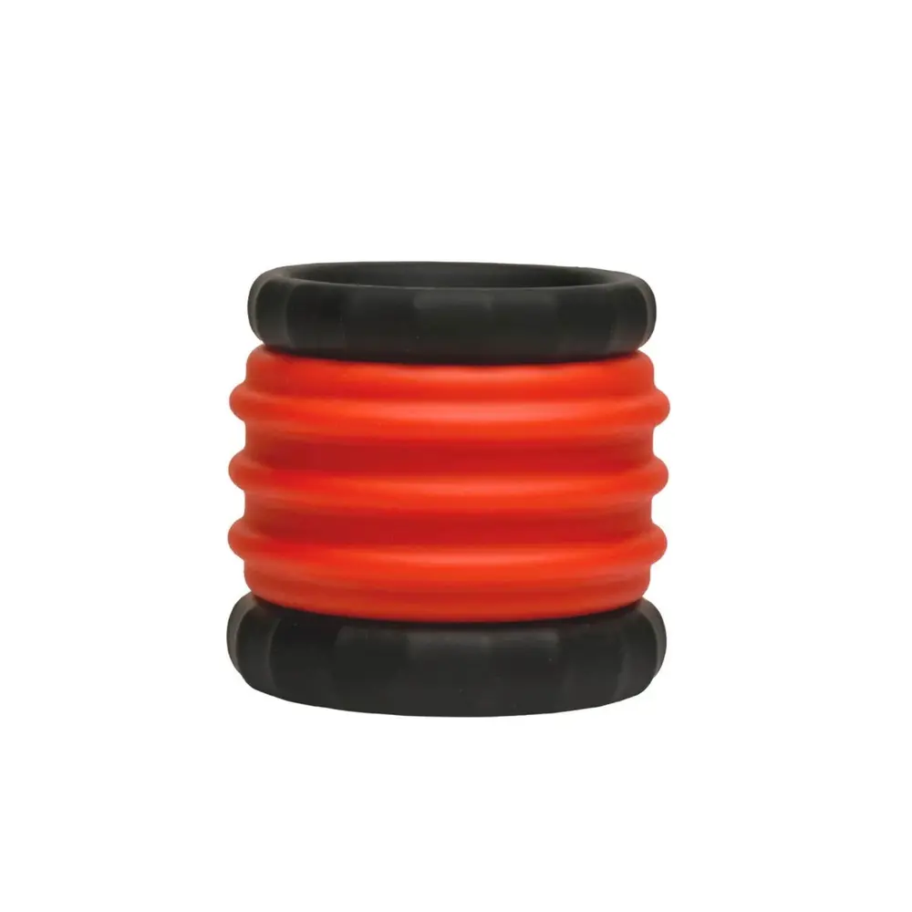Curve Toys - Jock 2-in-1 Silicone Cock Ring Red