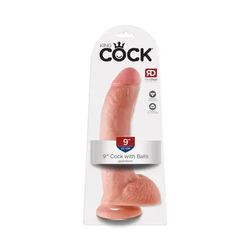 King Cock - 9-inch Realistic Cock with Balls Dildo