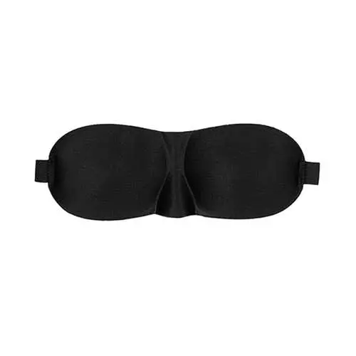Ouch Black and White - Satin Curvy Eye Mask With Elastic Straps Black