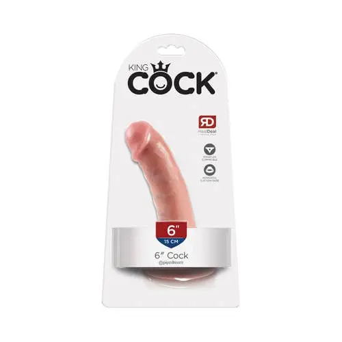 King Cock - 6-inch Realistic Cock With Suction Cup Fleshtone