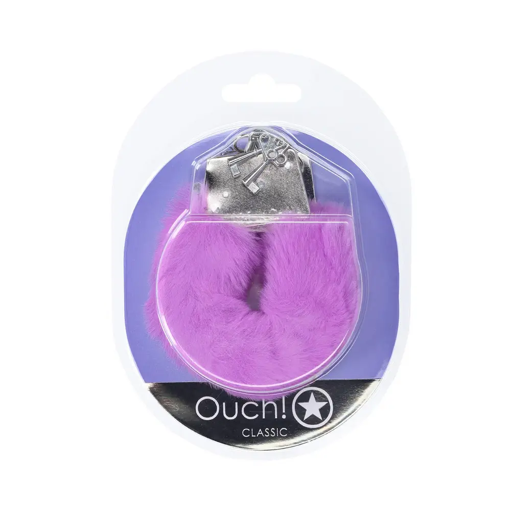 Ouch - Classic Fluffy Handcuffs Restraint Play Purple