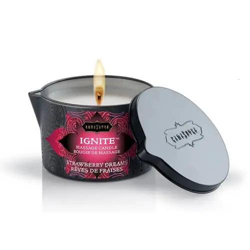 Kama Sutra - Ignite Massage Soy Candle - Strawberry Dreams
