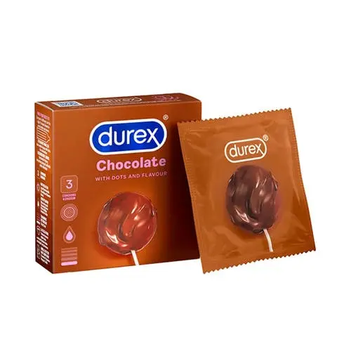 Durex - Chocolate with Dots and Flavour Condoms Box of 3